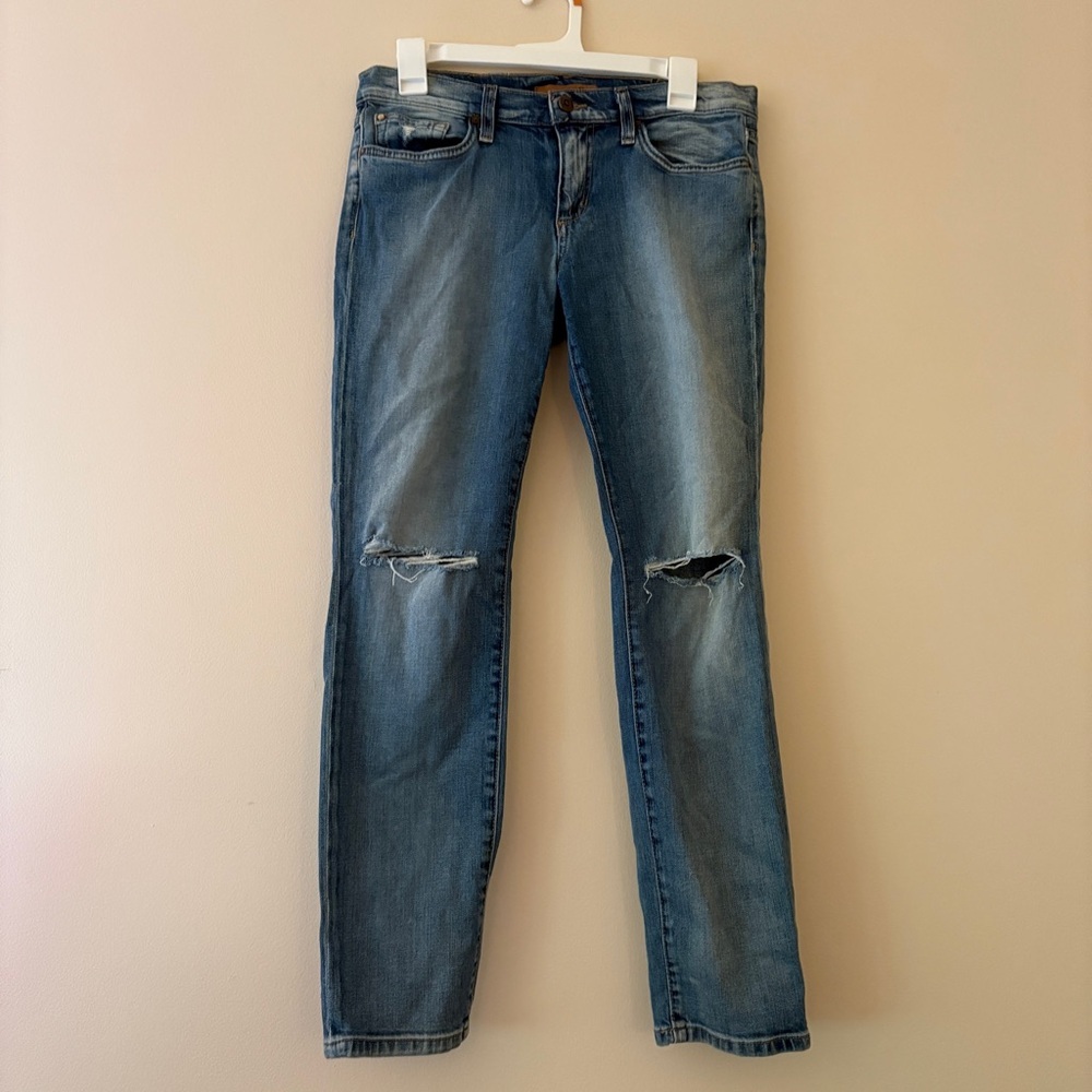 Joe’s Jeans Straight Ankle Distressed Jeans Women’s 28 Light Wash